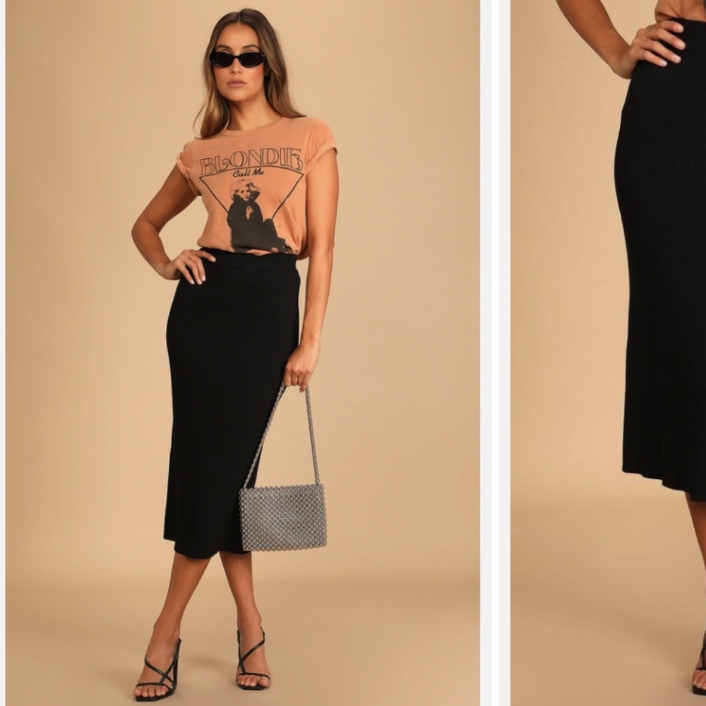 7 for all mankind sweater knit skirt